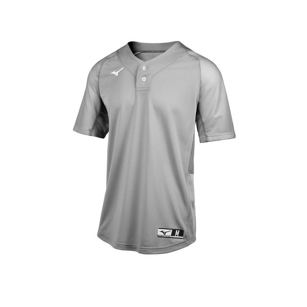 Maglia Mizuno Baseball Aerolite 2-Button Uomo - Grigie - 38491-ULKY